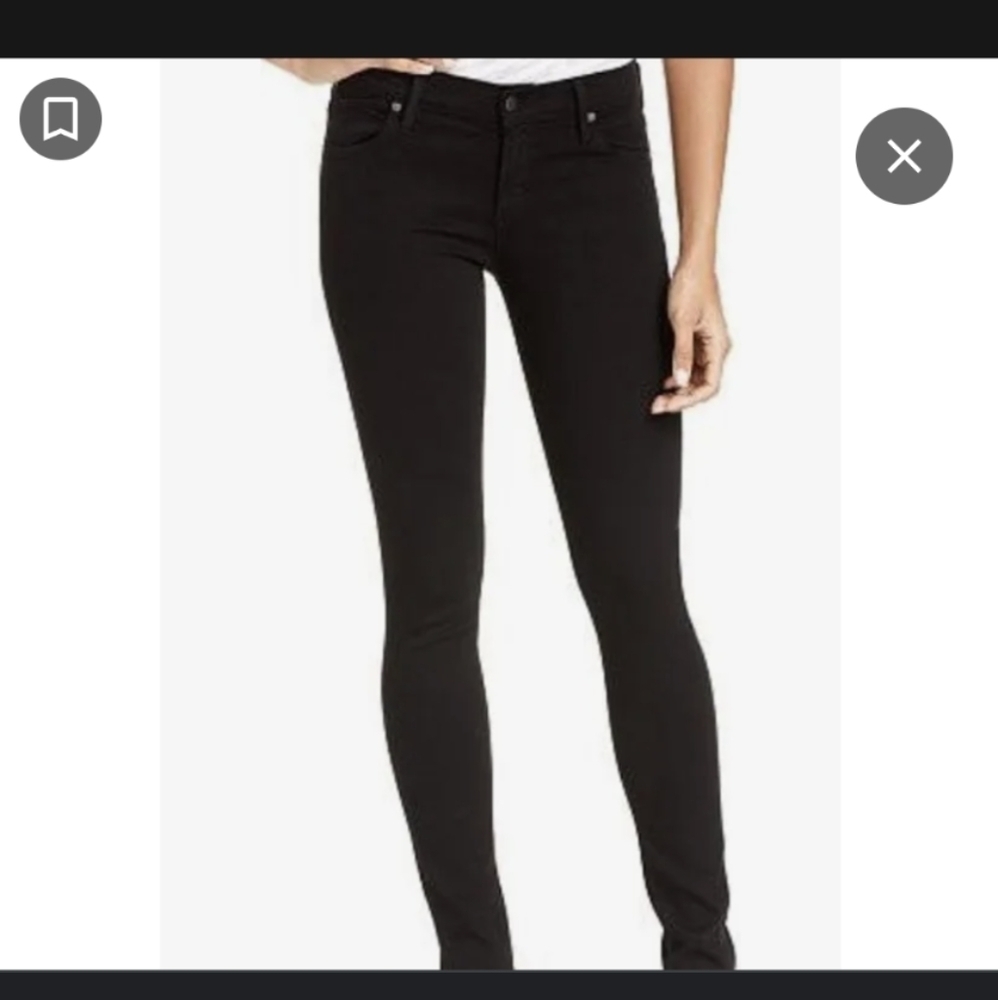 Citizens of Humanity Avedon Stretch Black Low Rise Skinny Jeans, Size 29 EUC USA